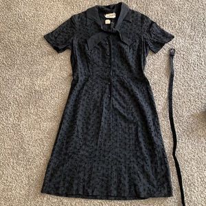 1950’s Martha Manning Black Eyelet Dress